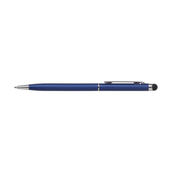 Balpen-elegant-Rubberen-stylus-top-bedrukken-donkerblauw