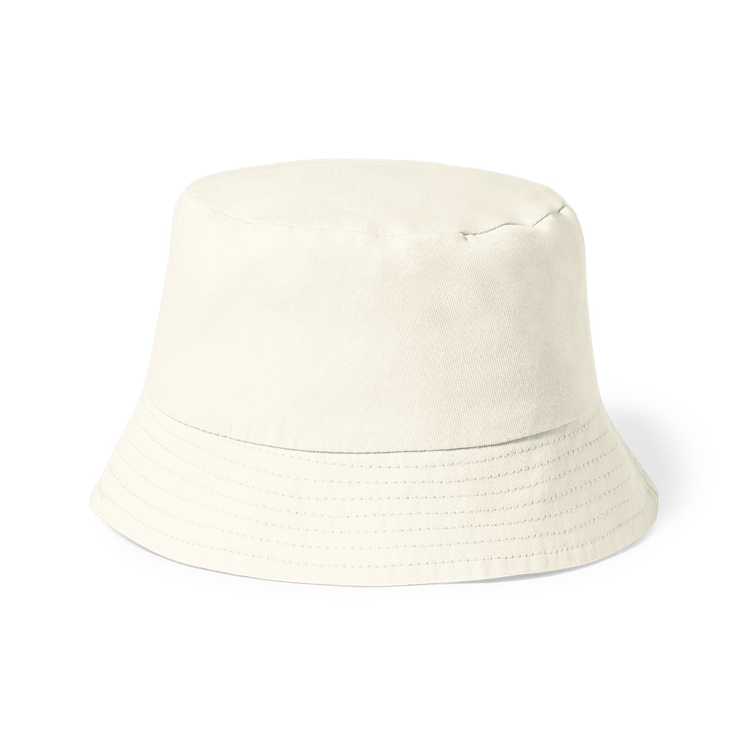 Katoenen-vissershoedje-Kids-54-cm-bedrukken-beige