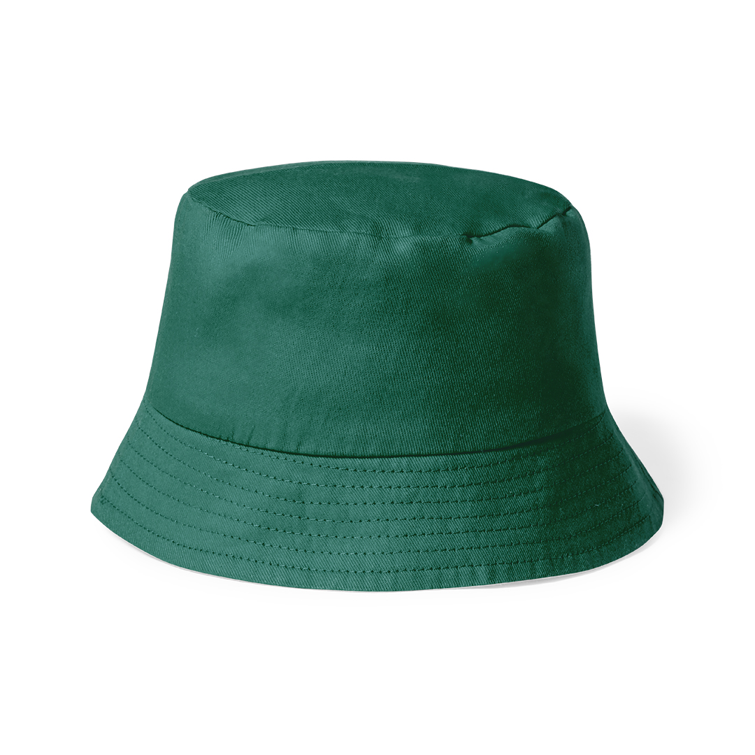 Katoenen-vissershoedje-Kids-54-cm-bedrukken-groen
