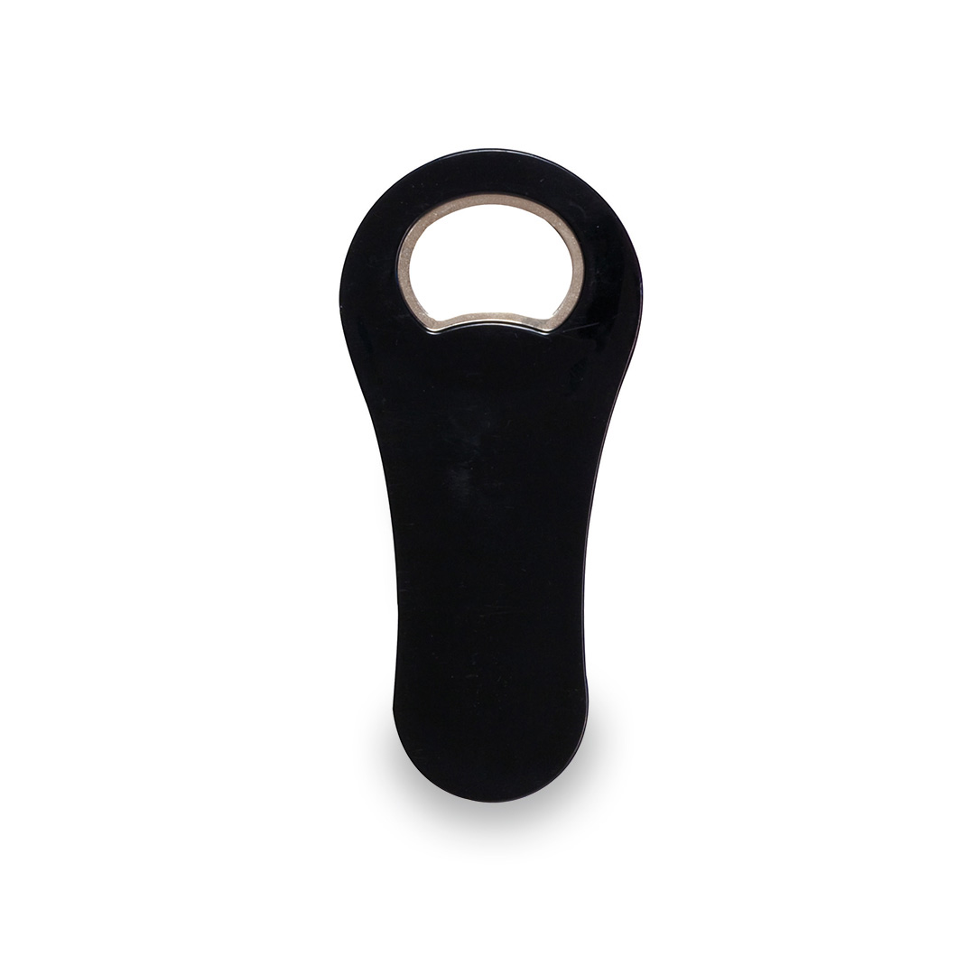 Magnetische-flesopener-Aluminium-bedrukken-zwart