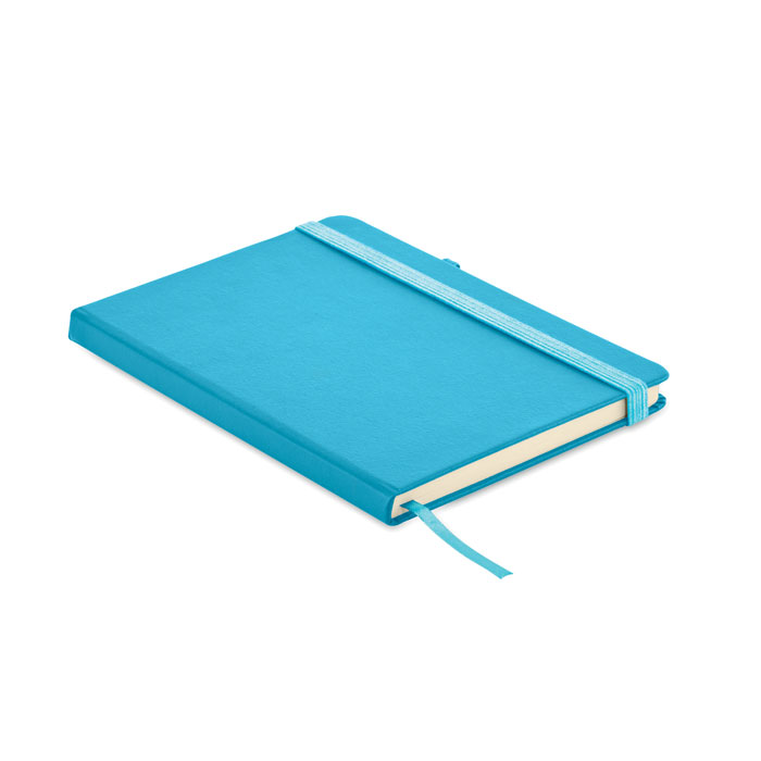 A5-notitieboek-Gerecycled-leer-96-vellen-bedrukken-turquoise