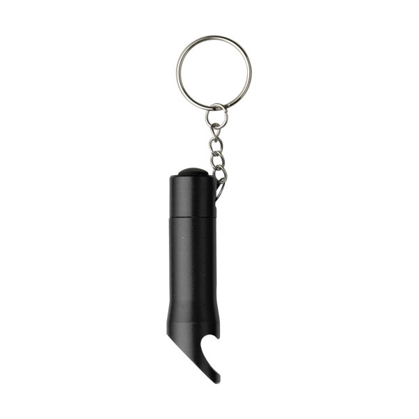 2-in-1-sleutelhanger-zaklamp-en-flesopener-Aluminium-bedrukken-zwart