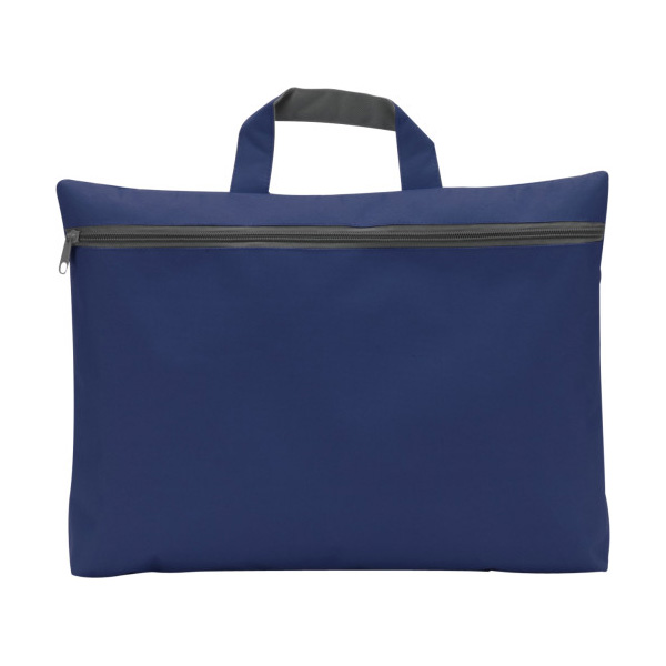 Documententas-met-handgreep-Polyester-39-x-30-cm-bedrukken-donkerblauw