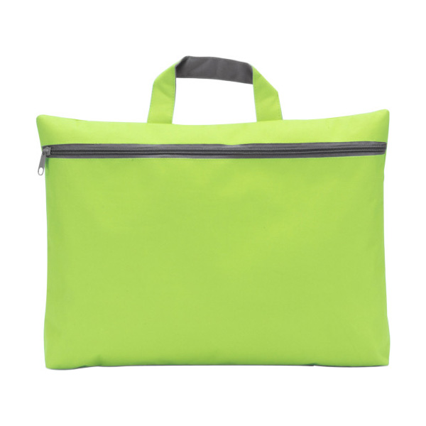 Documententas-met-handgreep-Polyester-39-x-30-cm-bedrukken-lichtgroen
