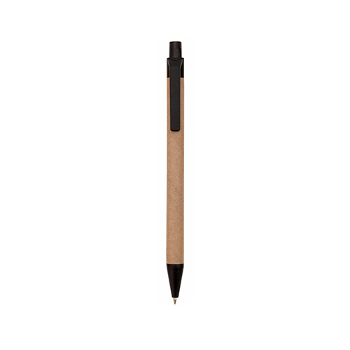 Pen-gerecycled-karton-Blauwe-inkt-bedrukken-zwart