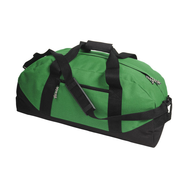 Sporttas-Polyester-600D-2-rits-vakken-bedrukken-groen