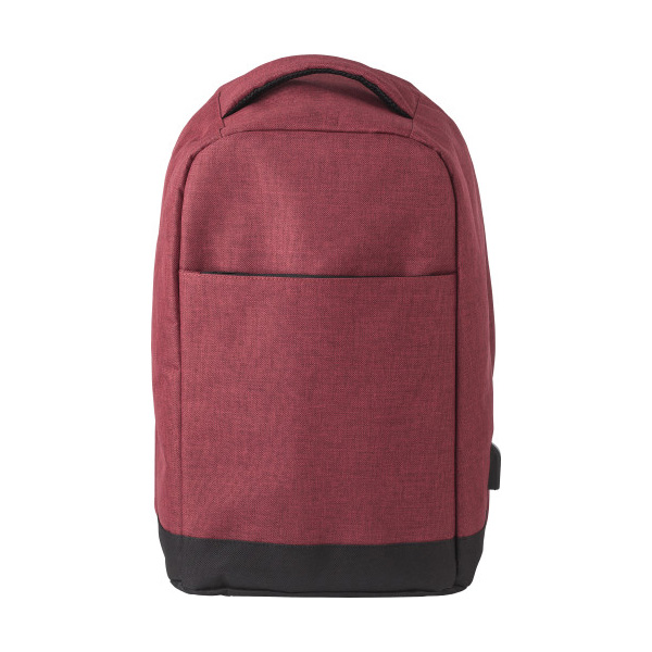 Rugtas-laptop-13-inch-Anti-diefstal-Polyester-bedrukken-rood