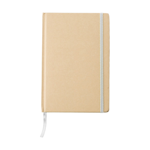 Notitieboekje-A5-Gerecycled-papier-Elastiek-bedrukken-wit