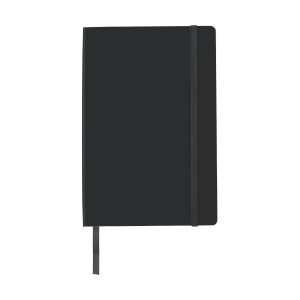 PU-softcover-Notitieboekje-A5-Gelinieerd-bedrukken-zwart