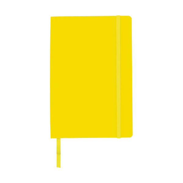 PU-softcover-Notitieboekje-A5-Gelinieerd-bedrukken-geel