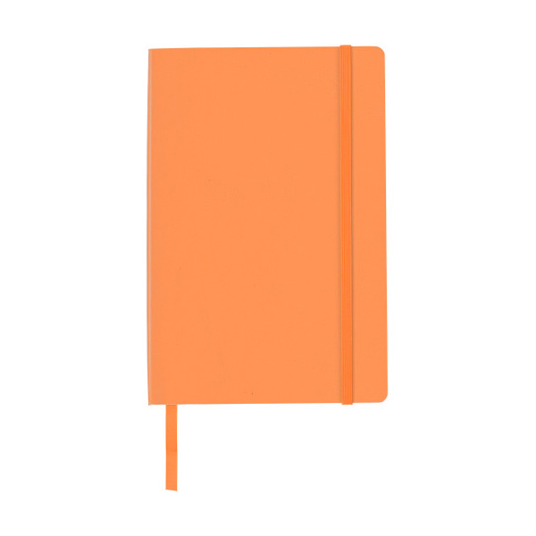 PU-softcover-Notitieboekje-A5-Gelinieerd-bedrukken-oranje