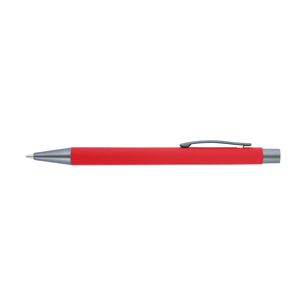 Balpen-met-rubberen-toplaag-bedrukken-rood