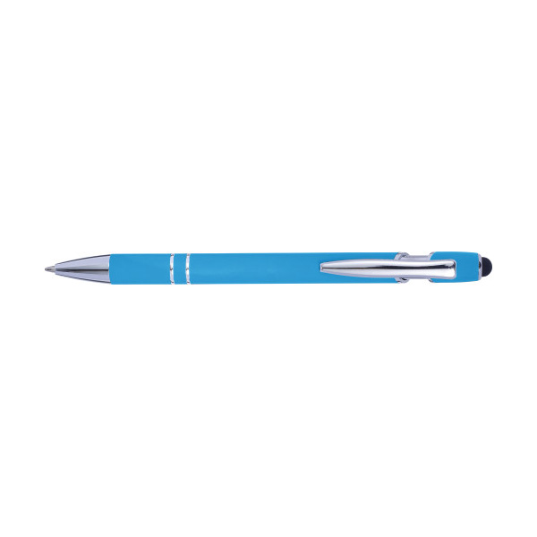 Balpen-met-stylus-Blauwschrijvend-bedrukken-lichtblauw