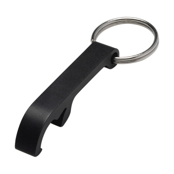 Sleutelhanger-flesopener-Aluminium-bedrukken-zwart