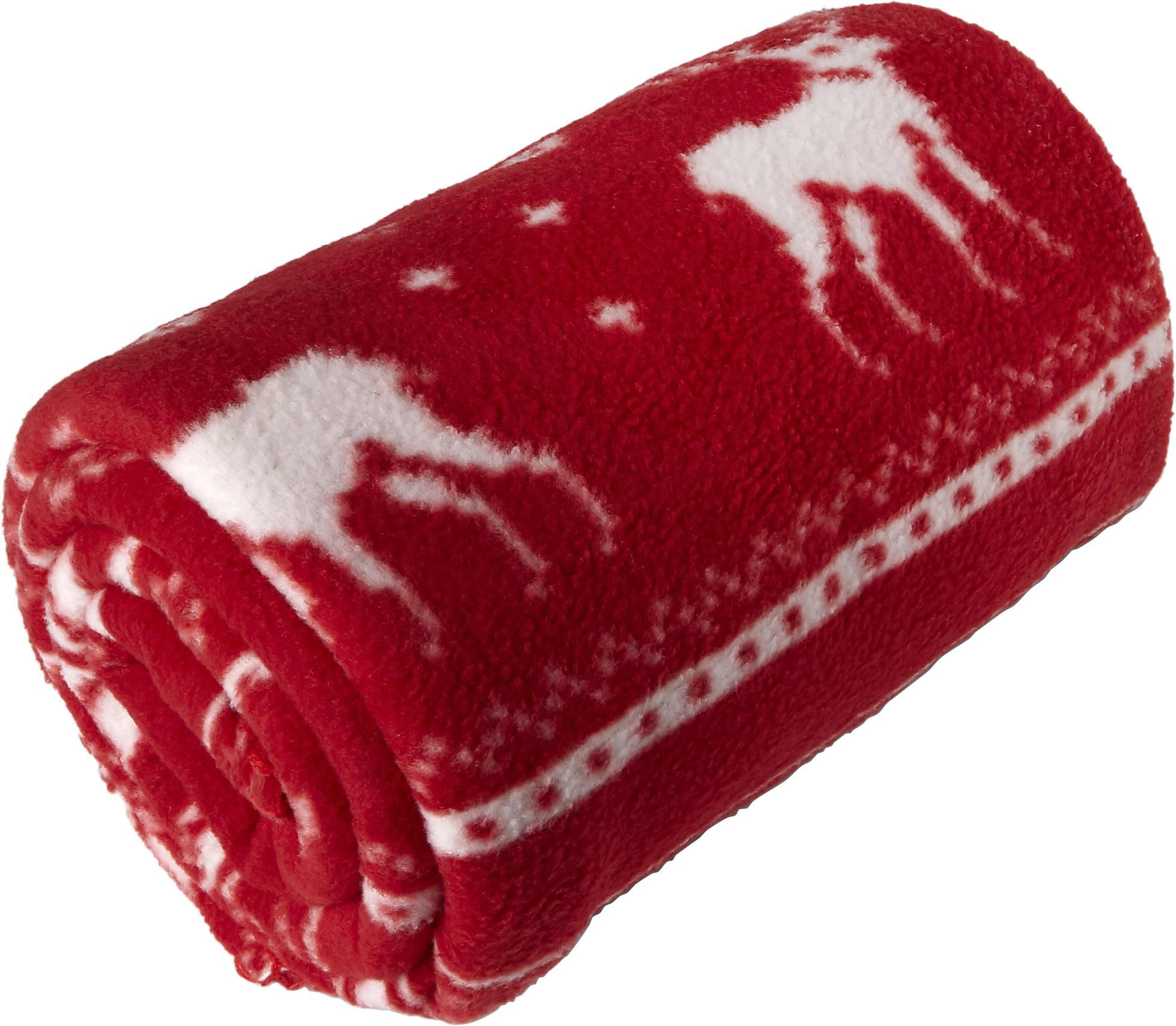 Polar-fleece-deken-Rendier-148-x-119-cm-180-gm-bedrukken-rood
