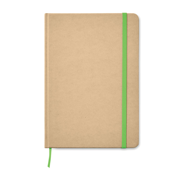 A5-notitieboek-Gerecycled-kartonnen-kaft-80-vellen-bedrukken-lichtgroen