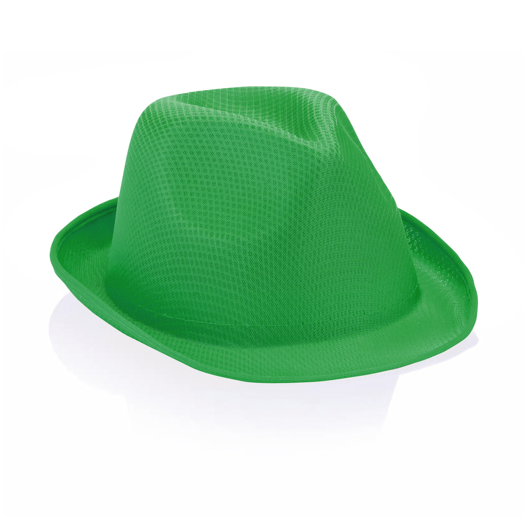 Polyester-fedorahoedje-bedrukken-groen