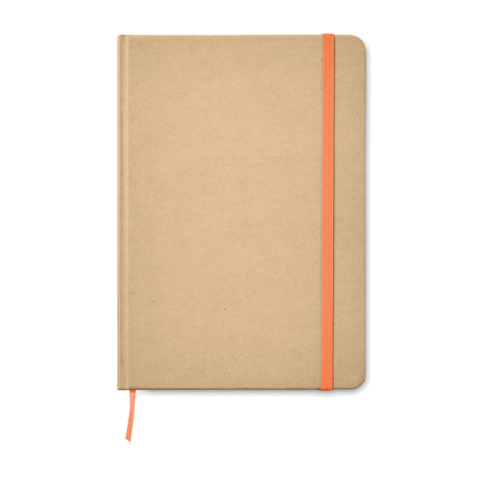 A5-notitieboek-Gerecycled-kartonnen-kaft-80-vellen-bedrukken-oranje