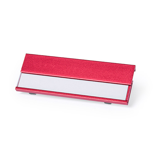Aluminium-naamplaatje-met-veiligheidsspeld-bedrukken-rood