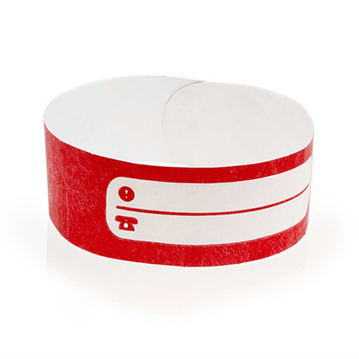 Tyvek-polsbandje-met-identificatielabel-Kids-bedrukken-rood