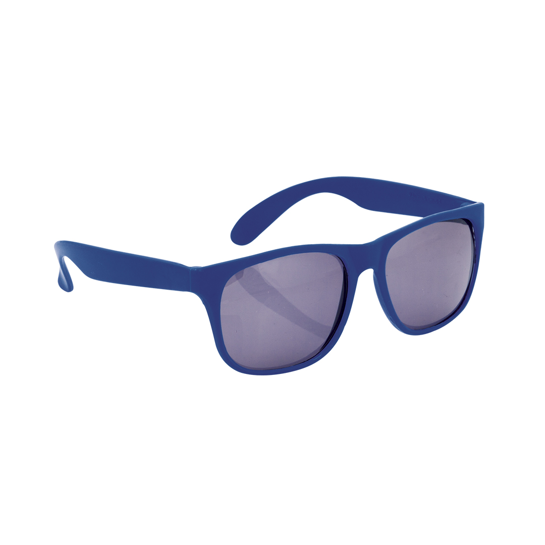 Classic-zonnebril-met-mat-frame-UV400-bedrukken-blauw