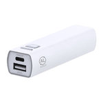 Powerbank-gerecycled-aluminium-2600-mAh-bedrukken-wit