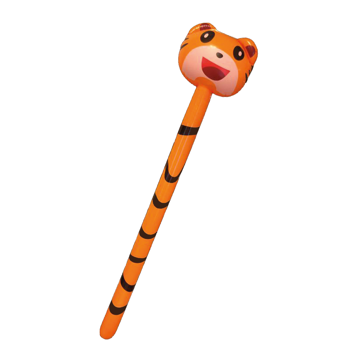 Opblaasbare-dierenstick-Tijger-110-cm-bedrukken-oranje