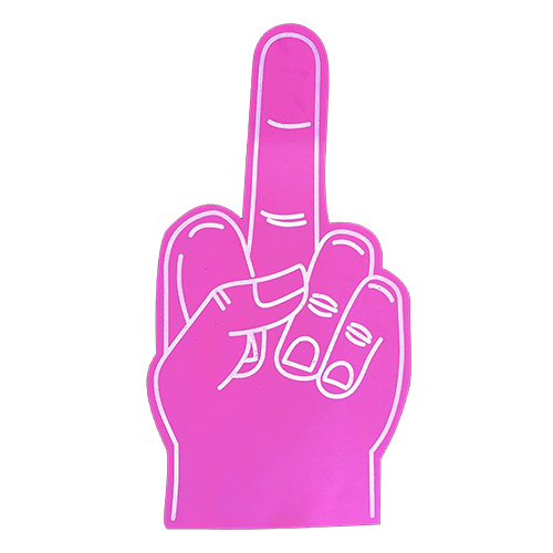 EVA-foam-hand-middelvinger-bedrukken-roze