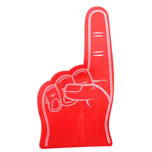 EVA-foam-hand-wijsvinger-bedrukken-rood