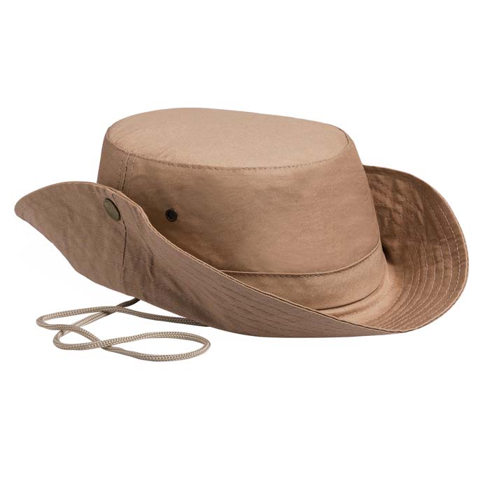 Katoenen-safarihoed-met-koord-bedrukken-khaki
