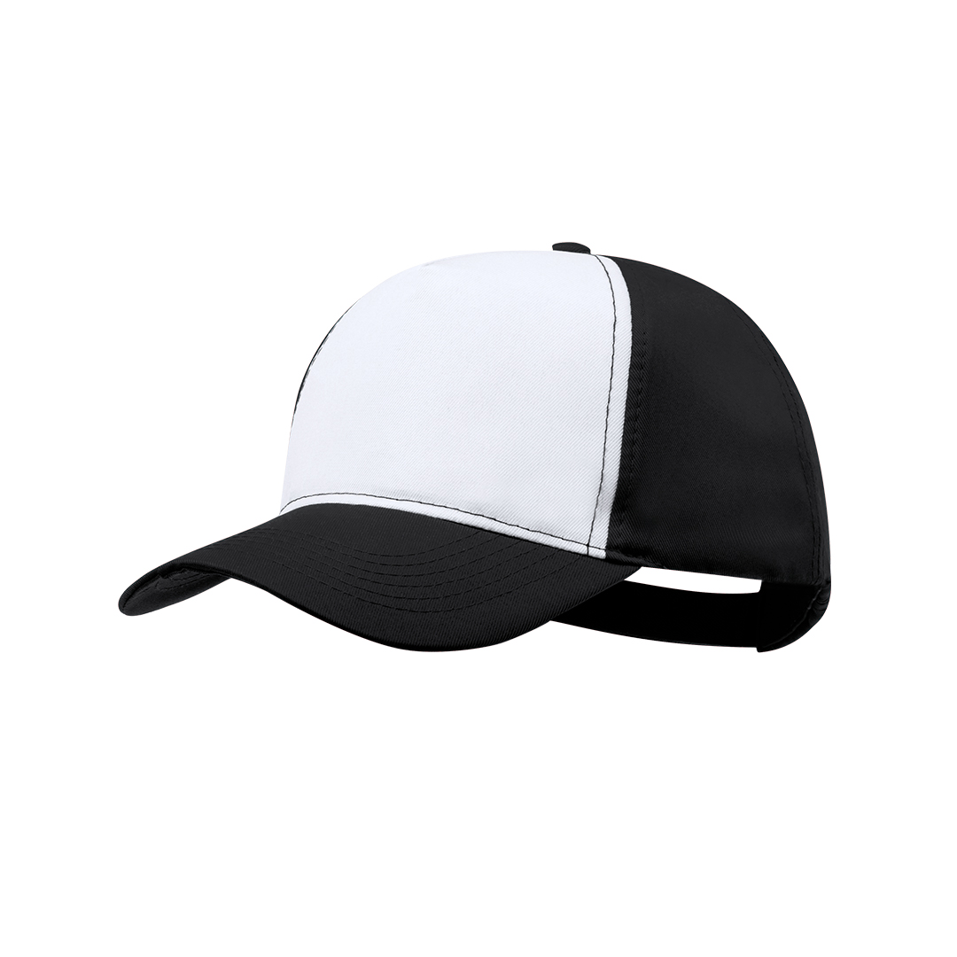 Trucker-cap-met-klittenbandsluiting-5-panel-bedrukken-zwart