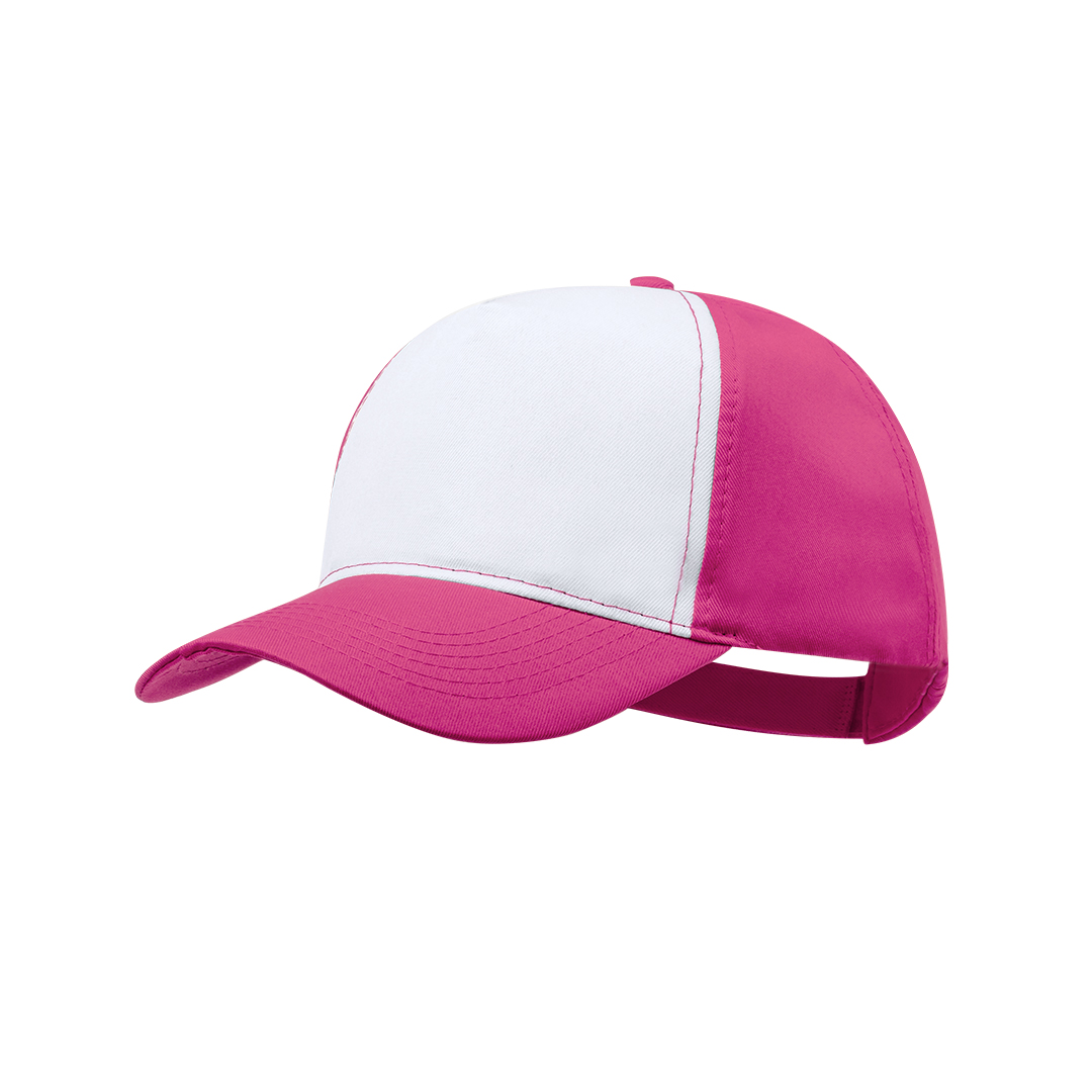 Trucker-cap-met-klittenbandsluiting-5-panel-bedrukken-roze