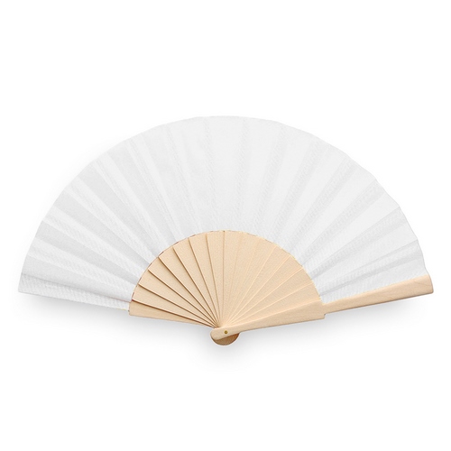 Houten-festival-waaier-190T-polyester-bedrukken-wit