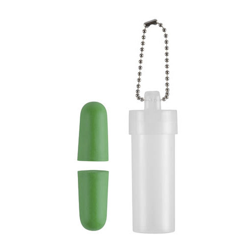 Foam-oordopjes-met-koker-EVA-bedrukken-groen
