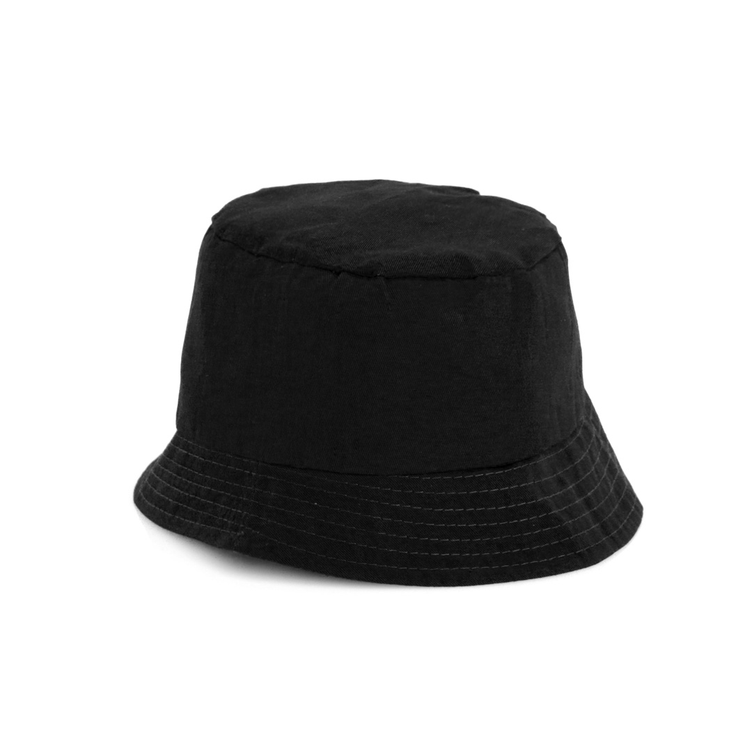 Basic-katoenen-vissershoedje-bedrukken-zwart