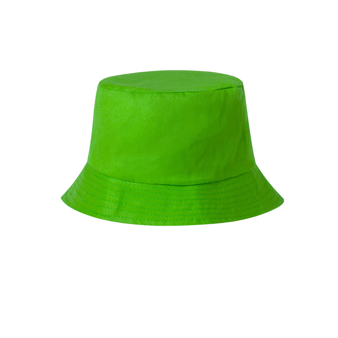 Basic-katoenen-vissershoedje-bedrukken-lichtgroen
