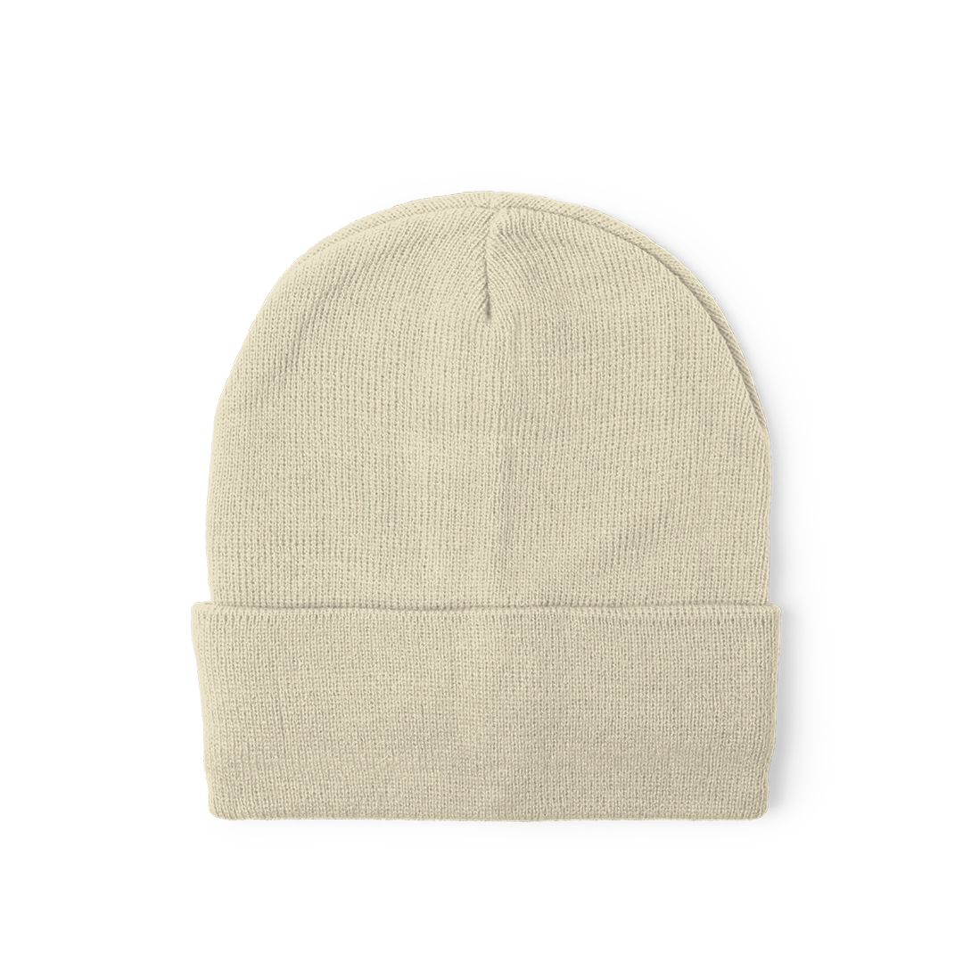 Basic-acryl-muts-Dubbellaags-bedrukken-beige