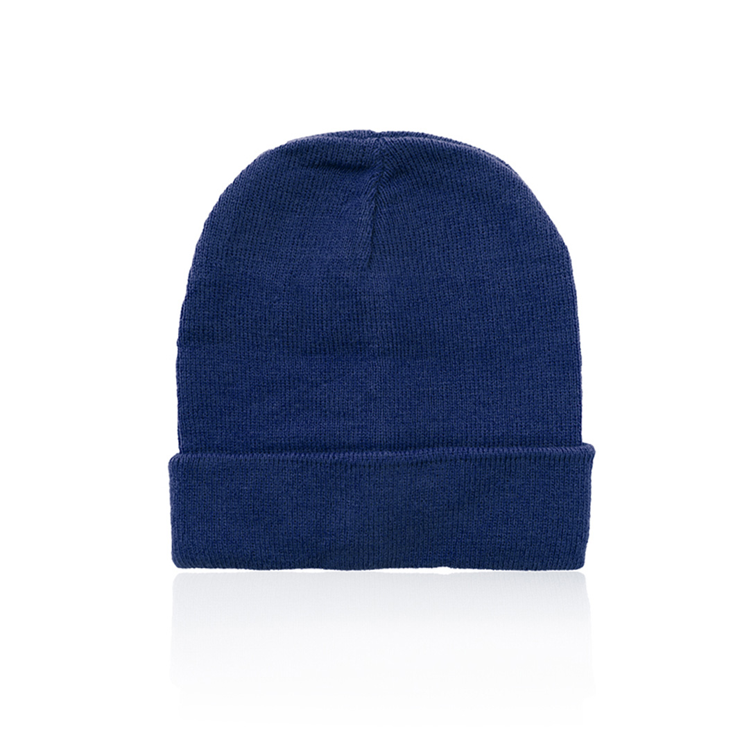 Basic-acryl-muts-Dubbellaags-bedrukken-donkerblauw