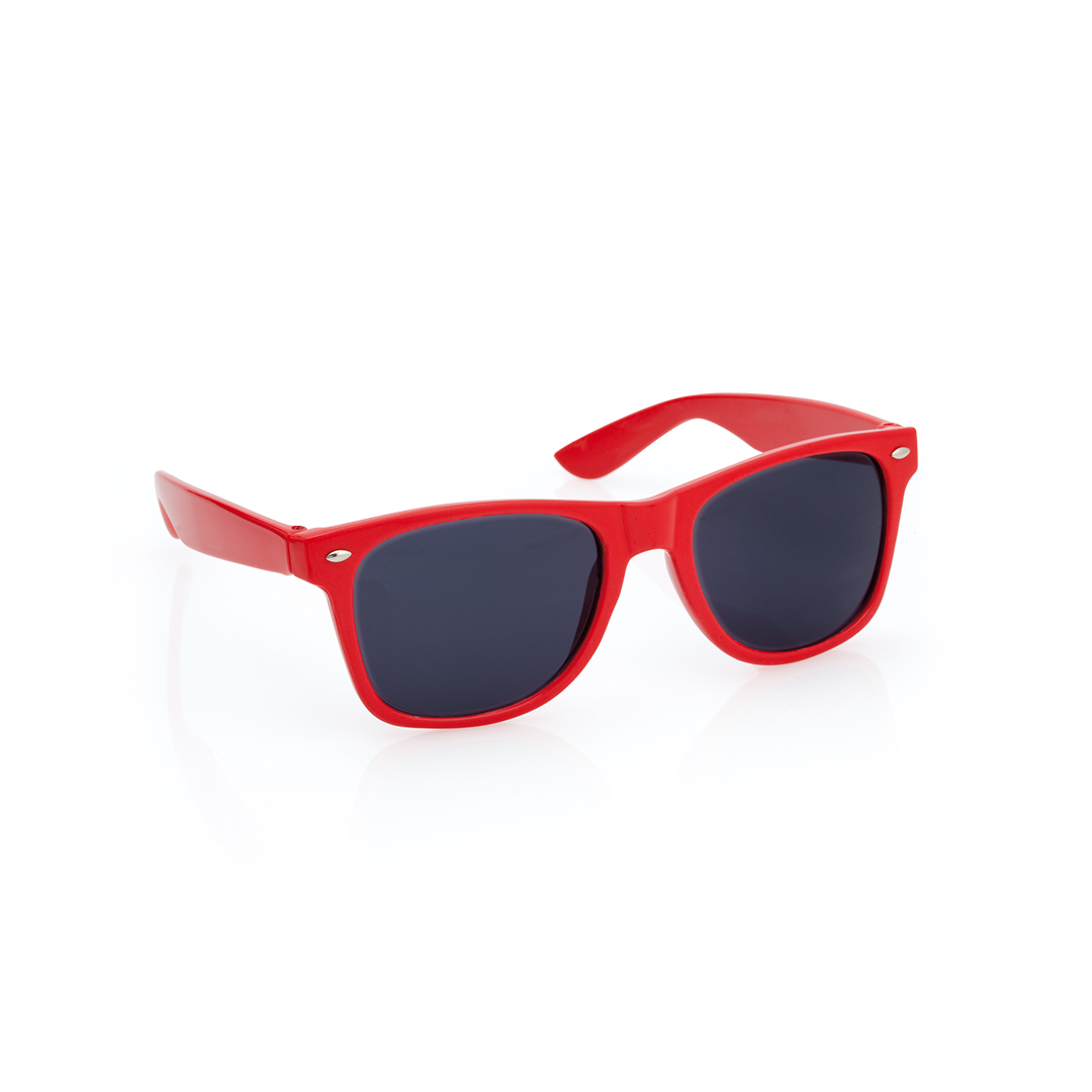 Zonnebril-met-glanzend-frame-en-zwarte-lenzen-bedrukken-rood