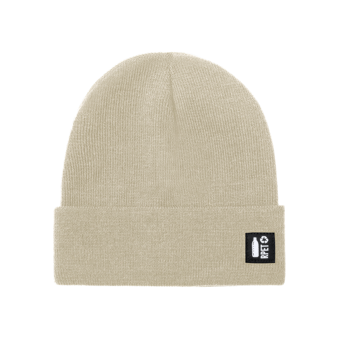 Gebreide-RPET-polyester-muts-bedrukken-beige