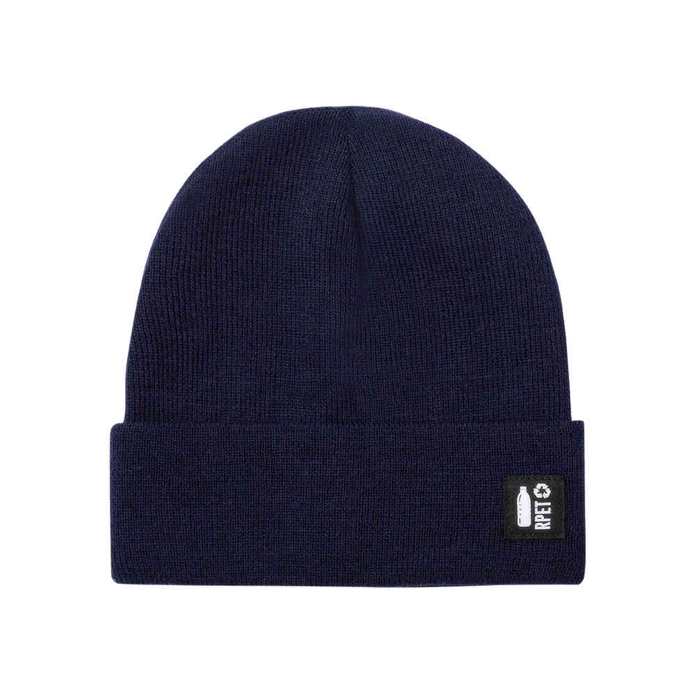 Gebreide-RPET-polyester-muts-bedrukken-donkerblauw