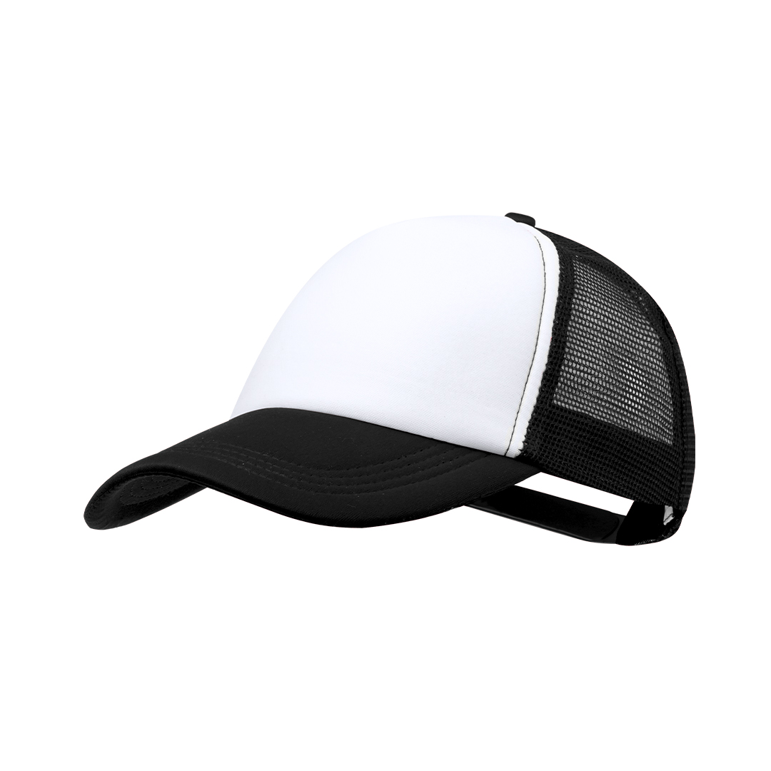 Trucker-cap-5-panel-Mesh-bedrukken-zwart