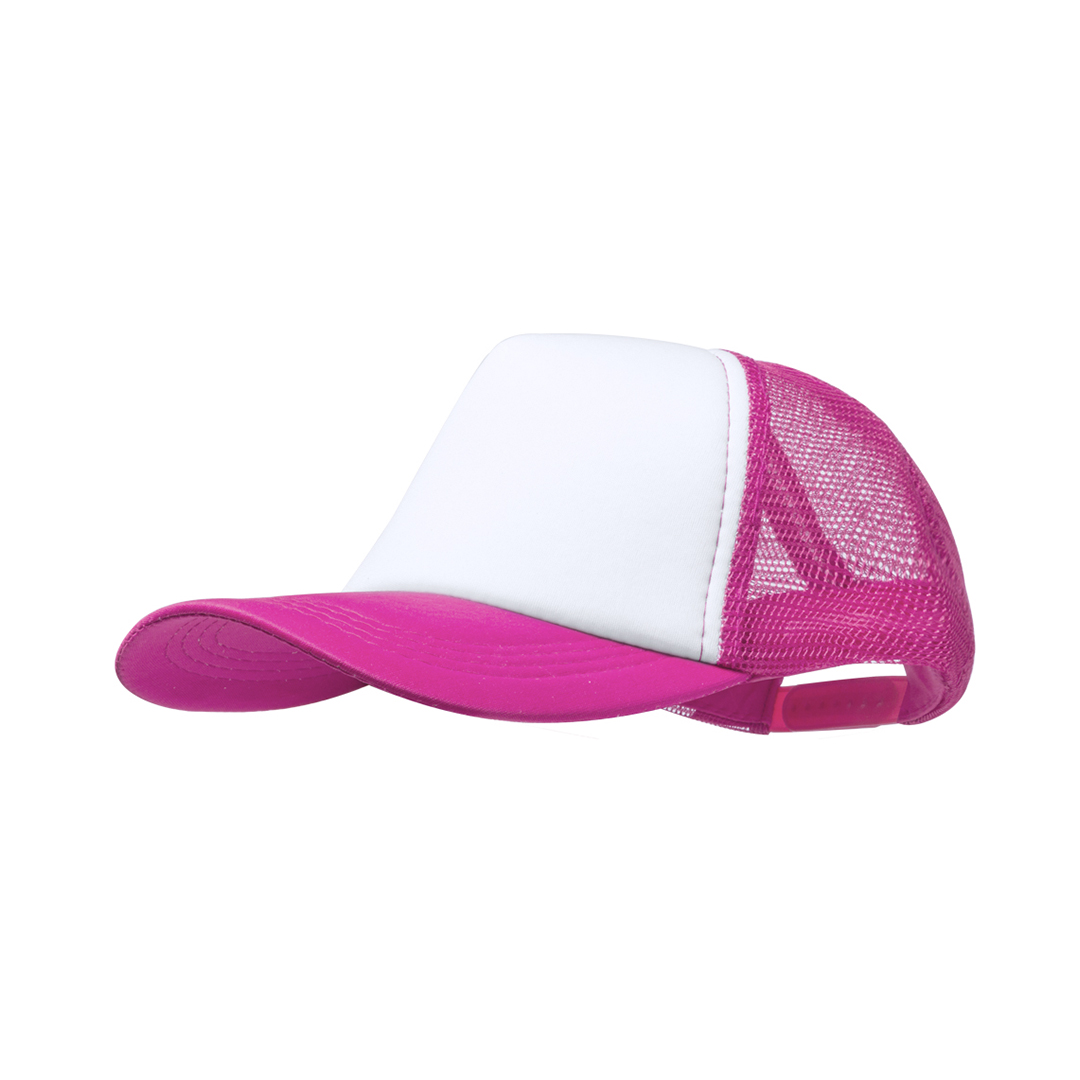 Trucker-cap-5-panel-Mesh-bedrukken-roze