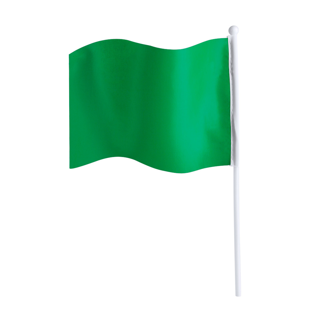 Vlag-met-stok-190T-polyester-20-x-135-cm-bedrukken-groen