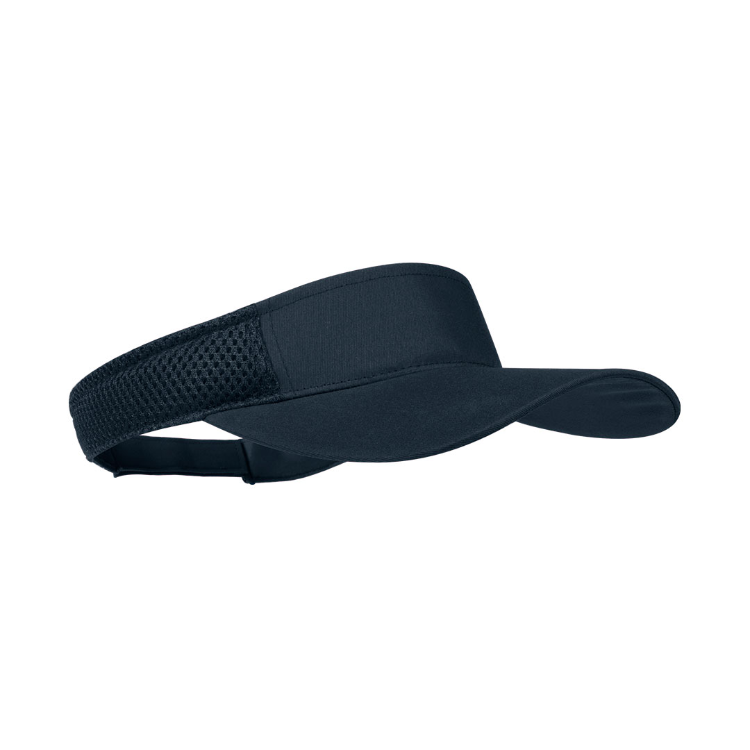 Mesh-zonneklep-met-klittenbandsluiting-Polyester-bedrukken-donkerblauw