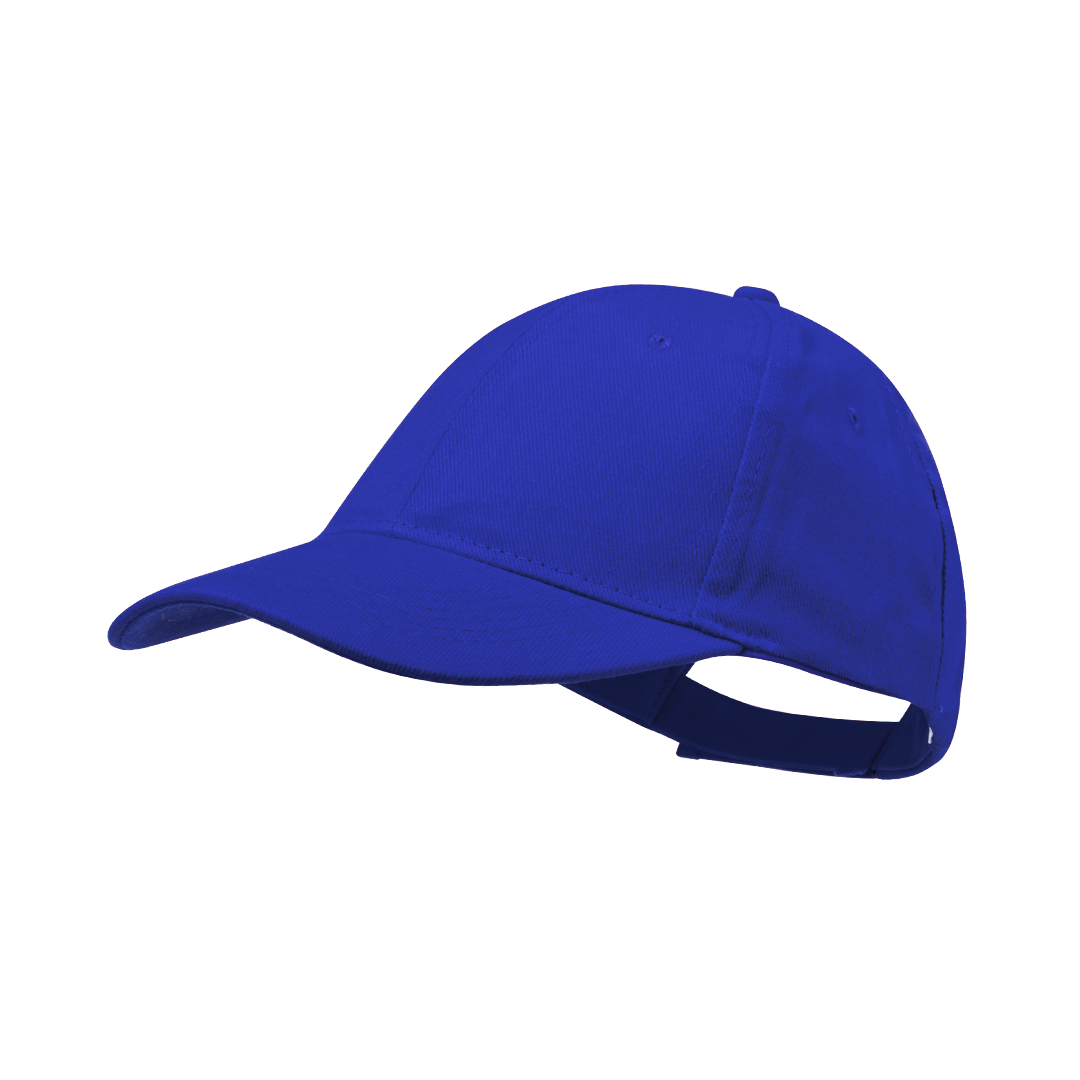 6-panel-baseball-cap-met-klittenbandsluiting-Katoen-bedrukken-blauw