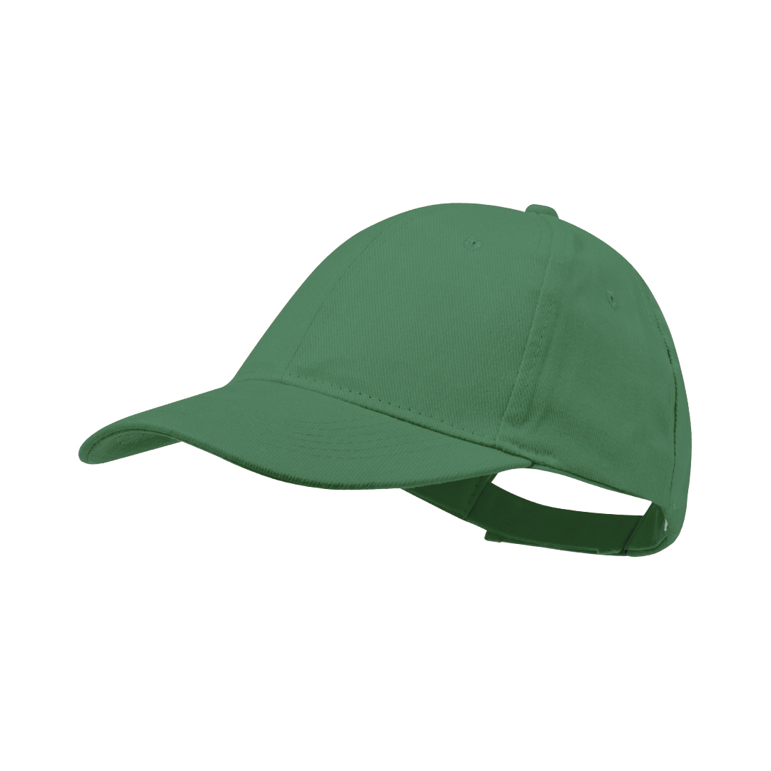 6-panel-baseball-cap-met-klittenbandsluiting-Katoen-bedrukken-groen