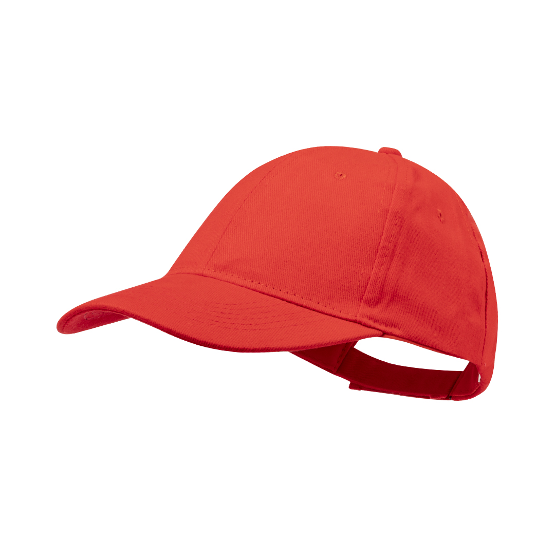 6-panel-baseball-cap-met-klittenbandsluiting-Katoen-bedrukken-rood