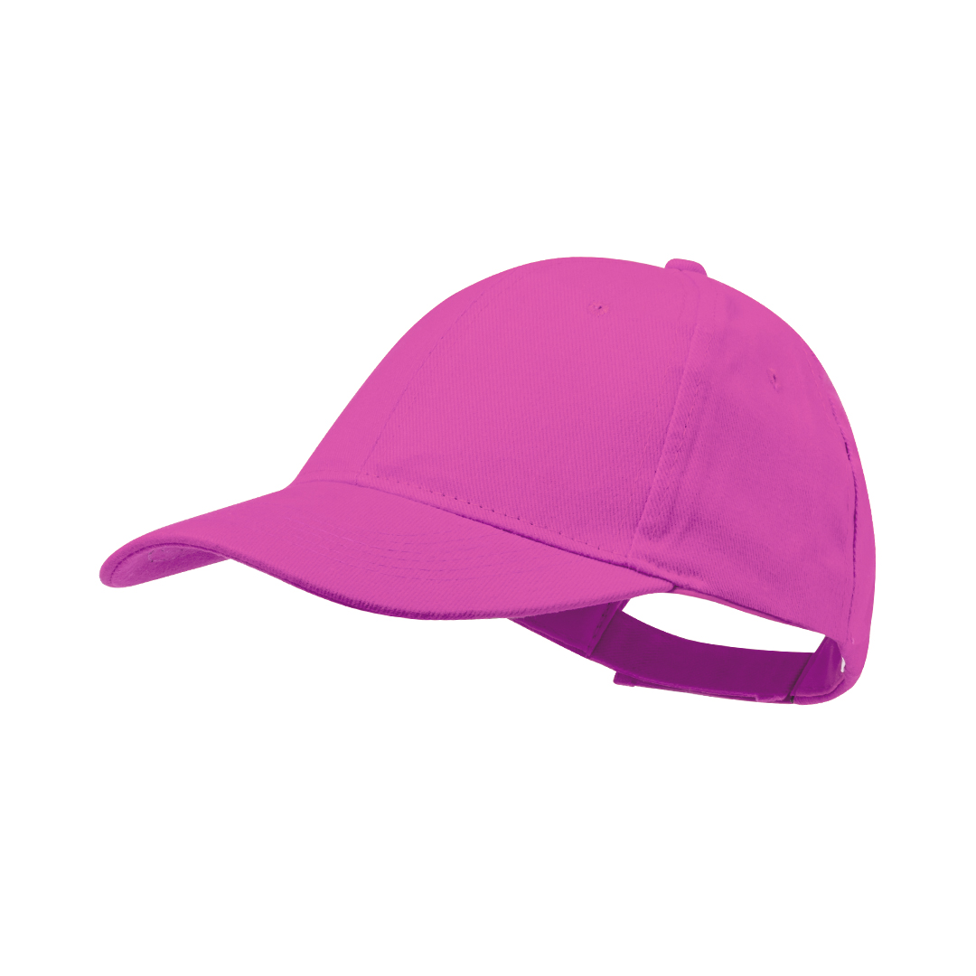 6-panel-baseball-cap-met-klittenbandsluiting-Katoen-bedrukken-roze