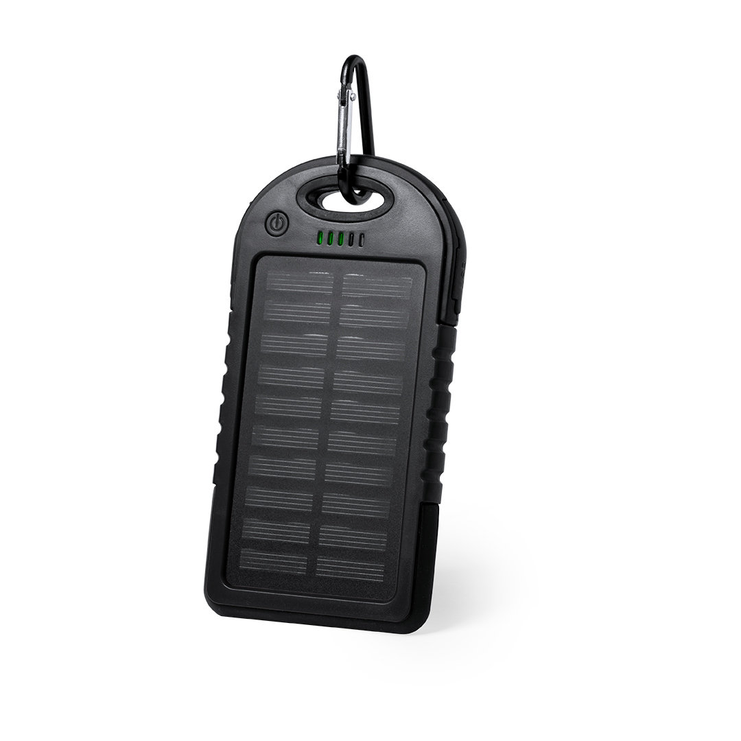Solar-powerbank-met-karabijnhaak-4000-mAh-bedrukken-zwart